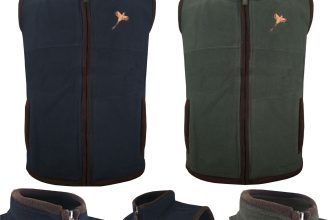 Hazy Blue Kids Angus Pheasant Bodywarmer Boys Girls Gilet Vest Country Fleece