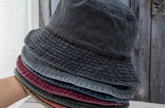 Stonewashed Cotton Bucket Hat UV Sun Protection Breathable Beach Holiday Travel