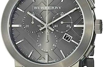 NEW GENUINE MEN’S BURBERRY BU9354 THE CITY GUNMETAL CHRONO WATCH – 2 Y.WARRANTY