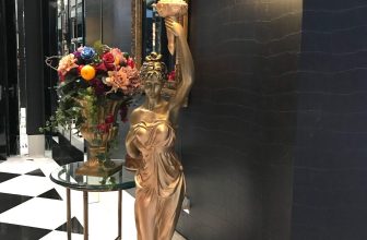 Antique girl with lamp (floor lamp)