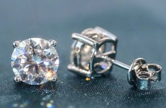 5ct Earrings White Gold & Gift Box Lab-Created Diamond Test Pass Round Cut VVS1