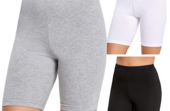 Womens Cycling Shorts Dancing Active Stretchy COTTON Shorts Anti Chafing Comfort