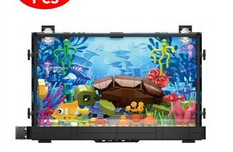 Fish Tank Building Brick Block Kit with Lights MOC Marine Aquarium Marine Animal