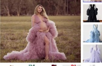 Women Maternity Sleepwear Robes Pregnant Gown for Photoshoot Wedding Dresses