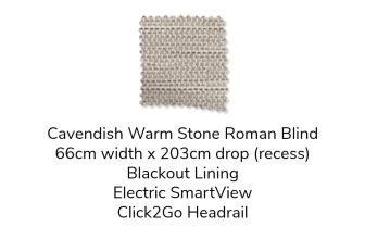 Blinds2go Cavendish Warm Stone Roman Blind