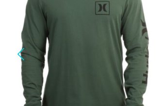 Hurley Everyday Washed One And Only Icon Mens T-shirt Long Sleeve – Green