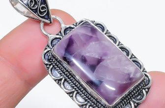African Amethyst Gemstone Pendant Handmade Antique Vintage Jewelry 2.10″ VP 2189