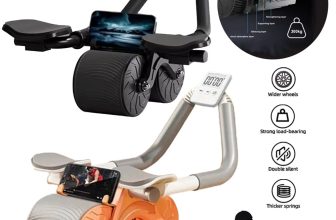 Abdominal Wheel Automatic Rebound Elbow Support Anti-Slip Fitness AB Roller Trai