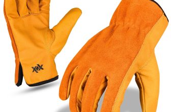 leather work gloves yellow thorn proof protection safety garden gloves