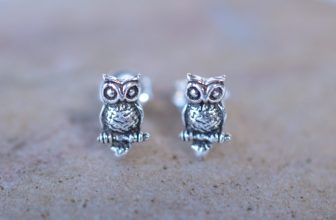 Pair Of Sterling Silver  925  Owl  Ear  Studs  !!   New  !!