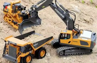 2.4G Remote Control Excavator Dump Truck Toy Alloy Plastic Electric RC Model Car