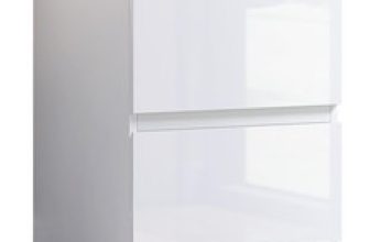 2 Drawer Bedside White Gloss Handleless Design Mordern Bedroom Furniture