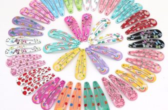 hair clips snap barrettes floral leopard patterned princess toddler girls gift