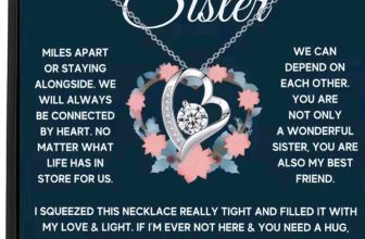 Sister Gift Heart Silver Necklace Gift for Sister + Message Card Birthday