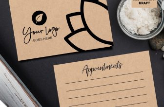Kraft Appointment Cards Eco Recyclable | Massage Masseur Beauty Therapist 01