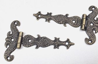 Ornate Hinges for Cabinet Doors Antique Brass Finish 110mm Long Pack of 2 C060