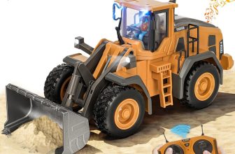 Remote Control Bulldozer Toy for Boys age 6-12, RC with Light &…
