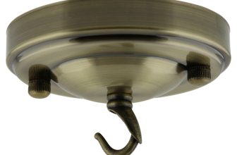 Vintage Ceiling Rose In Antique Brass Finish 106mm Dia with Chain Hook