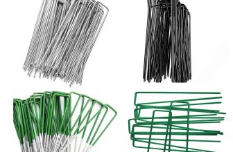 METAL GROUND GARDEN PINS WEED BARRIER MEMBRANE PEGS HOOKS FABRIC STAPLES U PIN