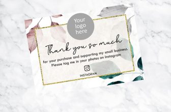 A7 Thank You For Supporting My Small Business Cards,  250gms leaves