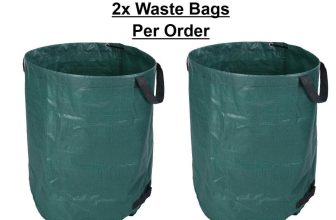 2 x Large Garden Waste Bag Heavy Duty with Handles 270L Max 20kg Reusable Strong