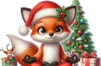 Colour Christmas Fox Wall Art Bedroom Laptop Decor Vinyl Sticker Decal 6 Sizes