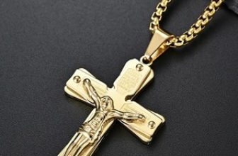 9ct  Gold GF  Heavy Weight Crucifix Cross Chain Necklace 24″ FREE Gift Box