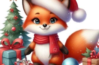 Colour Christmas Fox Wall Art Bedroom Window Decor Vinyl Sticker Decal 6 Sizes