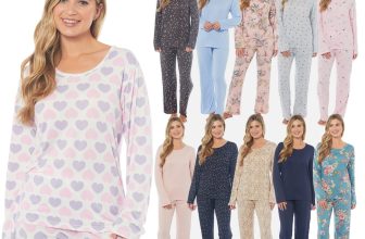 Kate Morgan Ladies Soft Cozy **Lightweight **Stretch Pyjama Set – 2025 NEW Stock