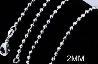 Sterling Silver 925 Ball Bead 2mm Width Chain Necklace Sizes 16″ 18″ 20″ 22″ 24″
