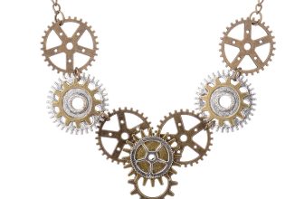 Vintage Steampunk Gears Pendant Statement Steampunk Necklace Fashion Jewelry