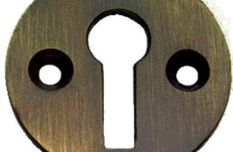 Solid Antique Polished Brass Victorian Door Key open Escutcheon (XL104)