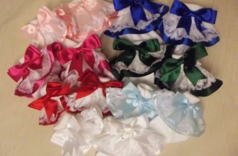 DREAM GIRLS RIBBON BOW CHOICE 16 COLOURS FRILLY SOCKS ALL SIZES OR REBORN DOLLS
