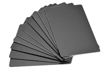 Blank Metal Card 100x60x0.8mm Anodized Aluminum Plate Black 10 Pcs