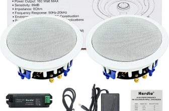 Herdio 2X 6.5″ Bluetooth Ceiling Speakers Cafe Restaurant Flush Mount &Amplifier