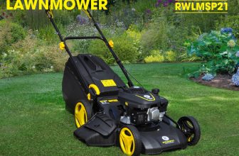 Petrol Lawnmower Self Propelled RocwooD 173cc 21″ 4 Stroke OHV Engine Mulching