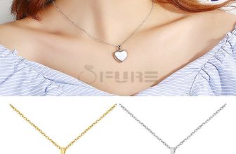 High Polished Small Love Heart Locket Pendant Stainless Steel Clavicle Necklace