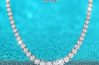 Full Real Moissanite Women’s Tennis Necklace Choker 18K White Gold Plated GRA
