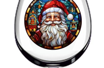 12x Colourful Christmas Santa Vinyl Sticker Decal Craft Envelope Seal Wine Glass