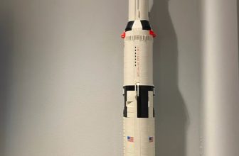 Wall Mount for LEGO NASA Saturn V (92176 & 21309) | Includes NASA Logo