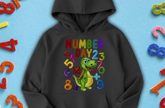 Boys and Girls Dinosaur and Numbers Number Day Ideas Jumper Hoody #ND