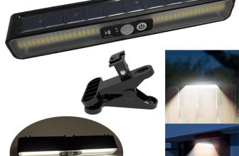 Solar Powered PIR Motion Sensor Lamp Clip Outdoor Garden Security Wall Light UK