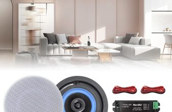 Herdio 2x Bathroom Ceiling Speakers w/ Bluetooth Amplifier System Kit