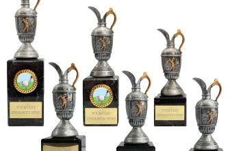 Antique Silver Golf Cup Claret Jug Trophy Award, 6 Sizes Engraved With Any Text