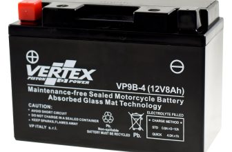 YT9B-4 Vertex Motorcycle Battery VP9B-4 AGM Sealed Replaces YT9B-4 712089