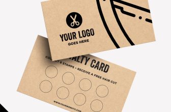Kraft Loyalty Cards Eco Recyclable | Barber Hairdresser Grooming Men Man 02