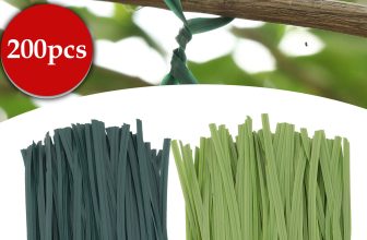 200 Plastic Coated Plant Support Cable Wire Green Garden Twist Ties 150mm Long