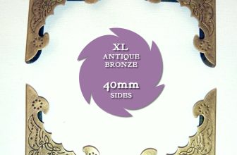 XL Antique Bronze 4x METAL BOOK CORNERS 40mm Side BOX JOURNAL NOTEBOOK MYO CRAFT