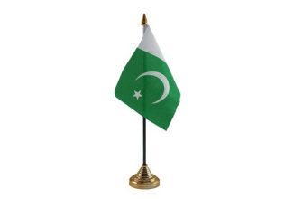 Pakistan Table Desk Flag – 10 x 15 cm National Country Hand Asia