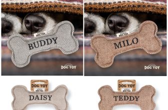 Personalised Squeaky Dog Toys Bone Shaped Soft Pet Puppy Durable Outdoor Play